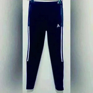 Adidas Tiro 21 Track Pants, Women’s Size XS, Black with 3 White Stripes